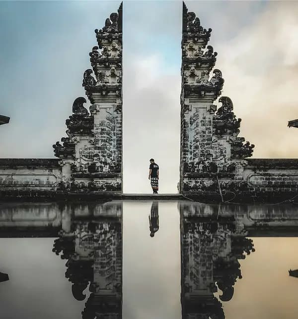Ruộng bậc thang xanh mướt ở Ubud, Bali.